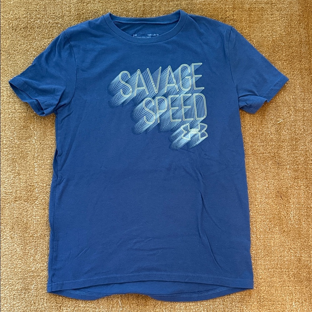 Under Armour Men's Blue 'Savage Speed' Graphic Short Sleeve Tee